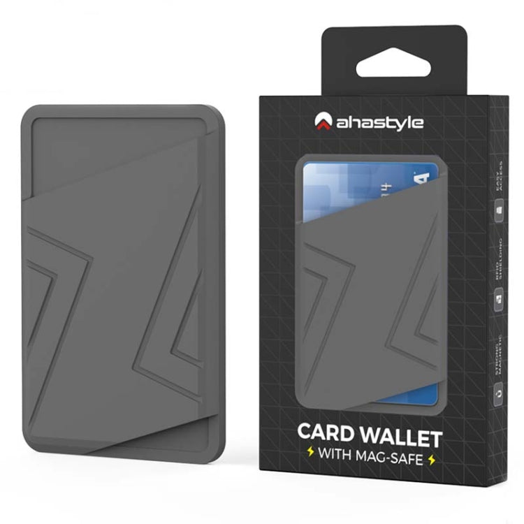 For IPhone 12 / 13 / 14 Series AhaStyle PT133-C Silicone Magnetic Card Case, Magnetic